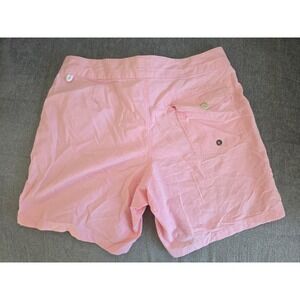 J Crew Swim Trunks Shorts Pink Size 32 Drawstring Waist Cargo Pocket